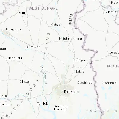 Map showing location of Pandua (23.074920, 88.286370)