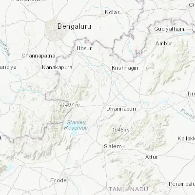 Map showing location of Pāppārappatti (12.220860, 78.059200)