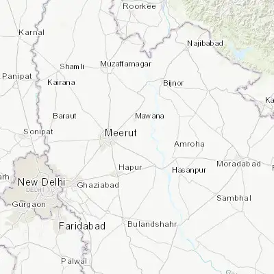 Map showing location of Parīchhatgarh (28.978410, 77.934220)