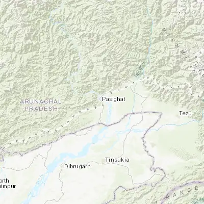 Map showing location of Pāsighāt (28.066310, 95.326780)