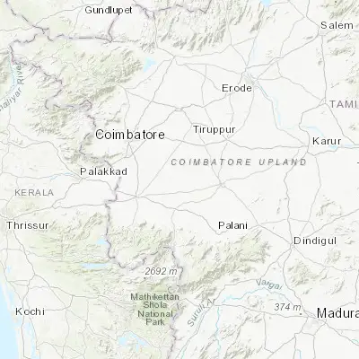 Map showing location of Periyapatti (10.758120, 77.270870)