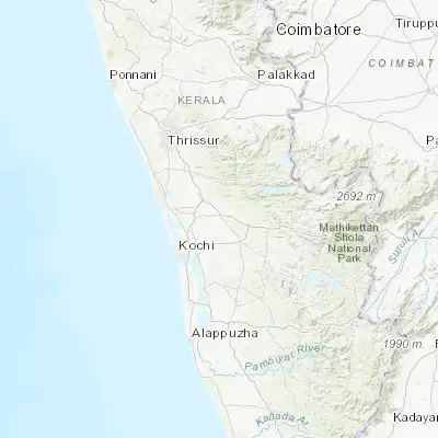 Map showing location of Perumbavoor (10.106950, 76.473660)