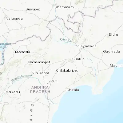 Map showing location of Phirangipuram (16.290780, 80.262330)
