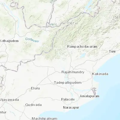 Map showing location of Polavaram (17.247540, 81.643720)