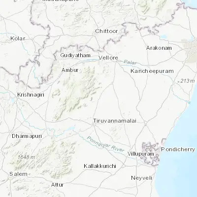 Map showing location of Polūr (12.512170, 79.124050)
