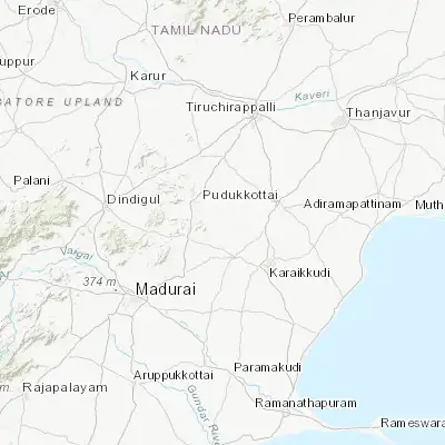 Map showing location of Ponnamarāvati (10.280320, 78.536010)