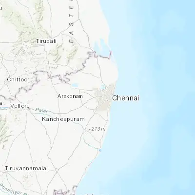 Map showing location of Poonamalle (13.048880, 80.114880)