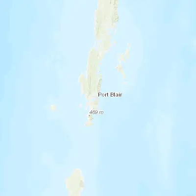 Map showing location of Port Blair (11.666130, 92.746350)