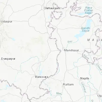Map showing location of Pratāpgarh (24.032150, 74.781620)