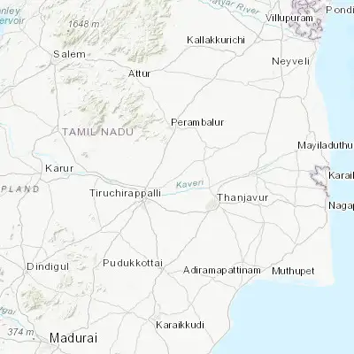 Map showing location of Pullambādi (10.941100, 78.910410)