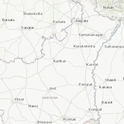 Map showing location of Pūndri (29.760960, 76.560340)