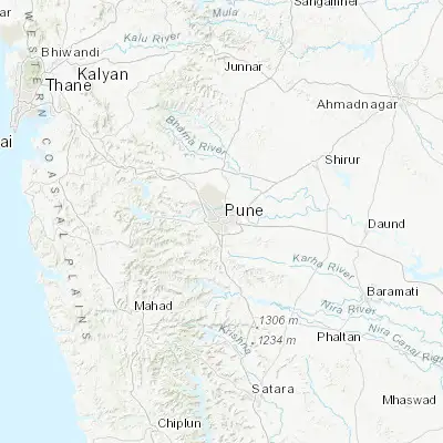 Map showing location of Pune (18.519570, 73.855350)