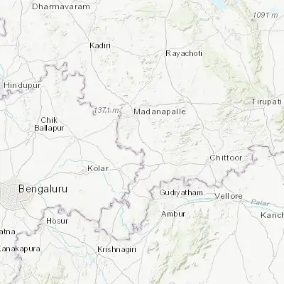 Map showing location of Punganūru (13.366720, 78.571860)