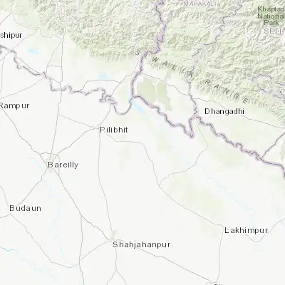 Map showing location of Pūranpur (28.512830, 80.148290)