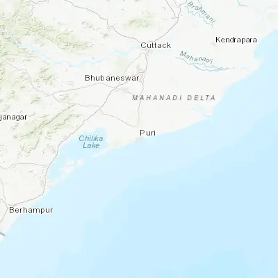 Map showing location of Puri (19.798250, 85.824940)