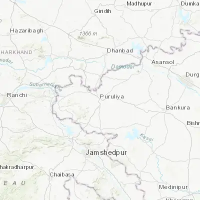Map showing location of Puruliya (23.330620, 86.363030)