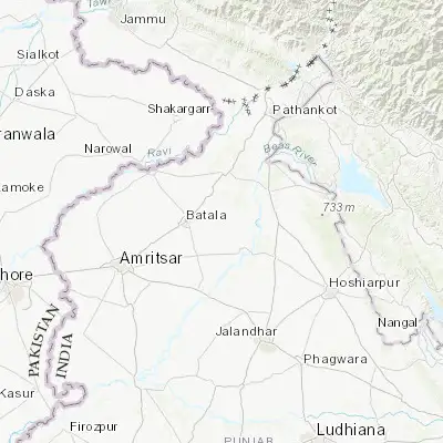 Map showing location of Qādiān (31.821980, 75.376630)
