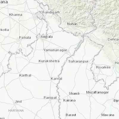 Map showing location of Radaur (30.027060, 77.151770)
