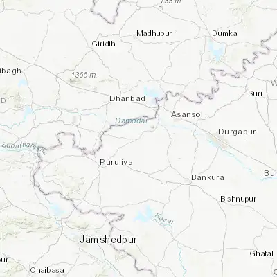 Map showing location of Raghunathpur (23.538780, 86.673500)