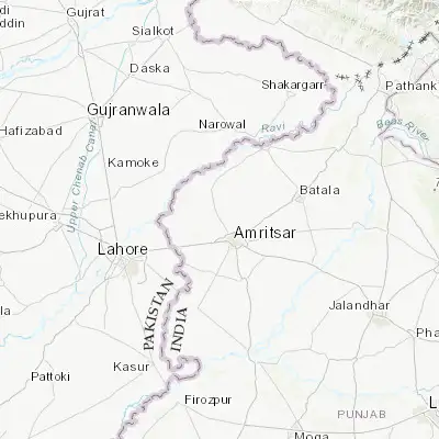 Map showing location of Rāja Sānsi (31.720210, 74.800800)