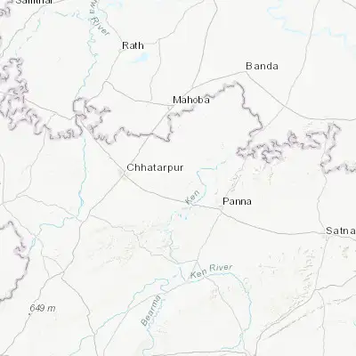 Map showing location of Rājnagar (24.889290, 79.911780)