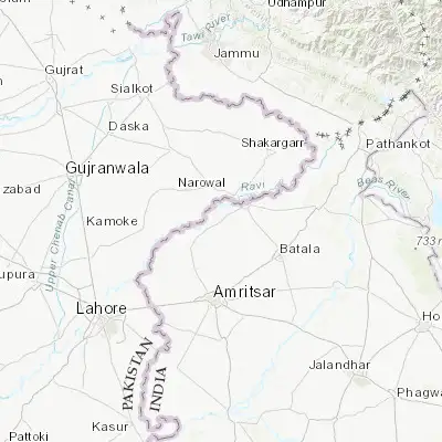 Map showing location of Rām Dās (31.967390, 74.908700)