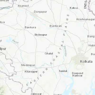 Map showing location of Rāmjībanpur (22.828150, 87.608880)