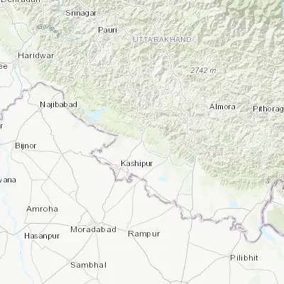 Map showing location of Rāmnagar (29.392500, 79.128300)