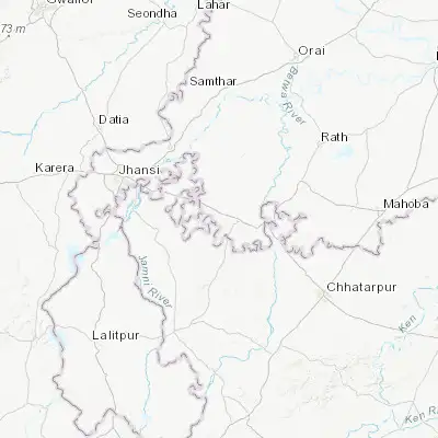 Map showing location of Rānīpur (25.250340, 79.062040)