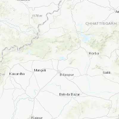 Map showing location of Ratanpur (22.286600, 82.168230)