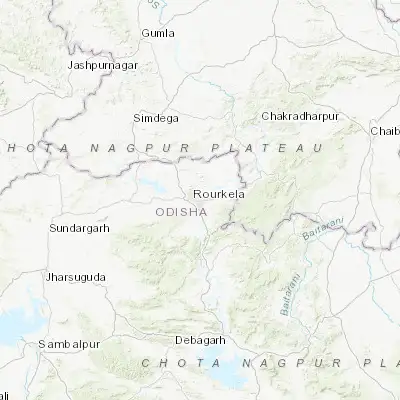 Map showing location of Raurkela (22.224960, 84.864140)
