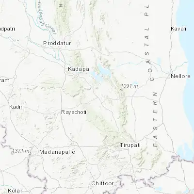 Map showing location of Rāzampeta (14.195440, 79.158960)