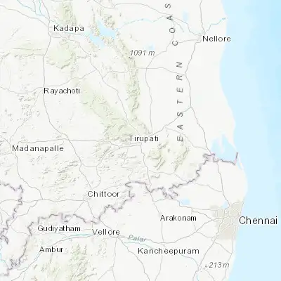 Map showing location of Renigunta (13.651430, 79.512560)