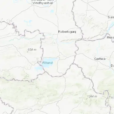 Map showing location of Renukūt (24.216410, 83.035800)