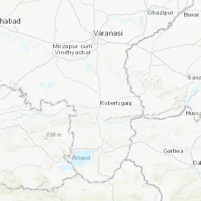 Map showing location of Robertsganj (24.688600, 83.067840)