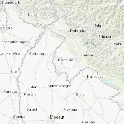Map showing location of Roorkee (29.866320, 77.891180)