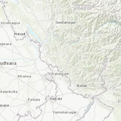 Map showing location of Sabāthu (30.974940, 76.991370)