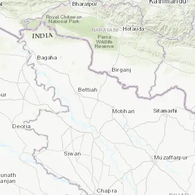 Map showing location of Sagauli (26.763900, 84.743410)