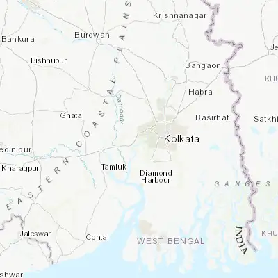 Map showing location of Sāhāpur (22.524440, 88.166940)