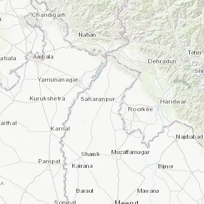 Map showing location of Sahāranpur (29.967900, 77.545220)