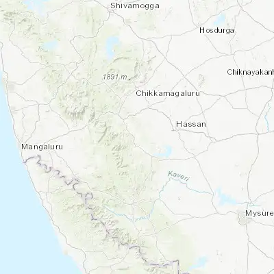 Map showing location of Sakleshpur (12.941190, 75.784670)