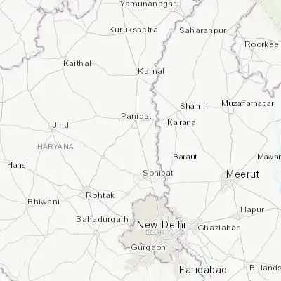 Map showing location of Samālkha (29.235520, 77.012730)