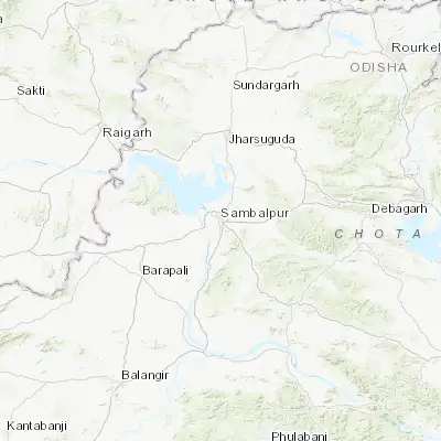 Map showing location of Sambalpur (21.465270, 83.975730)