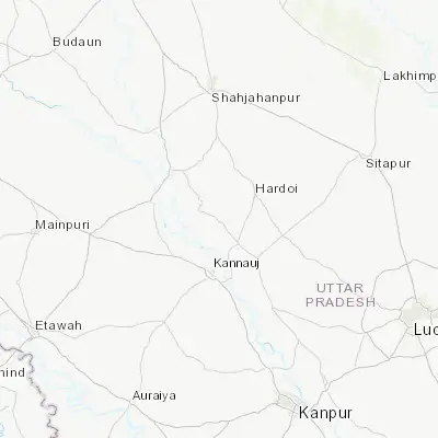 Map showing location of Sāndi (27.288670, 79.951900)