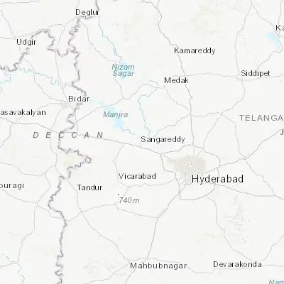 Map showing location of Sangāreddi (17.624770, 78.086690)