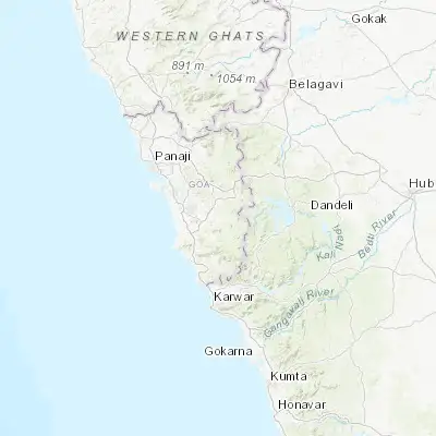 Map showing location of Sanguem (15.229010, 74.151490)