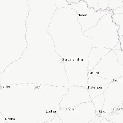 Map showing location of Sardārshahr (28.440620, 74.491000)