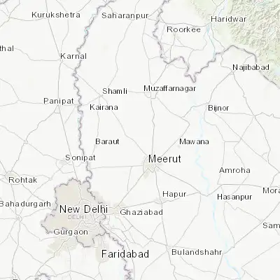 Map showing location of Sardhana (29.145510, 77.614330)