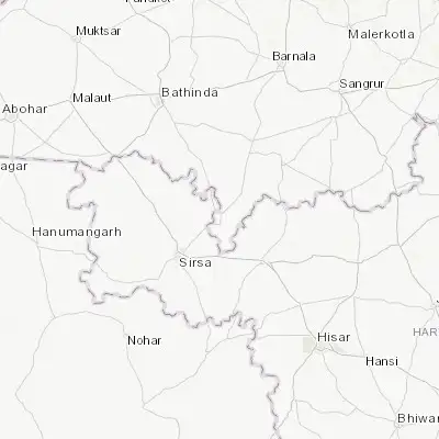 Map showing location of Sardulgarh (29.692240, 75.236080)