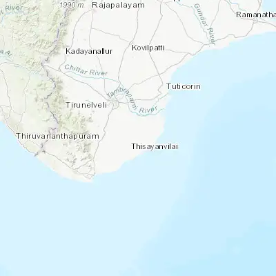 Map showing location of Sathankulam (8.441640, 77.913490)